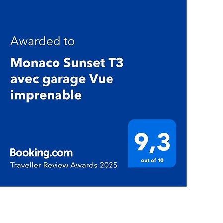 Monaco Sunset T3 Avec Garage Vue Imprenable Apartman Beausoleil Kültér fotó
